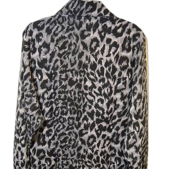 Fleurs By Elegant Additions Leopard Print Blazer Size: S - Picture 3 of 15